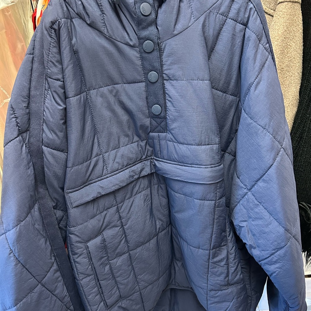 Navy Quilted Hooded Jacket FP movement